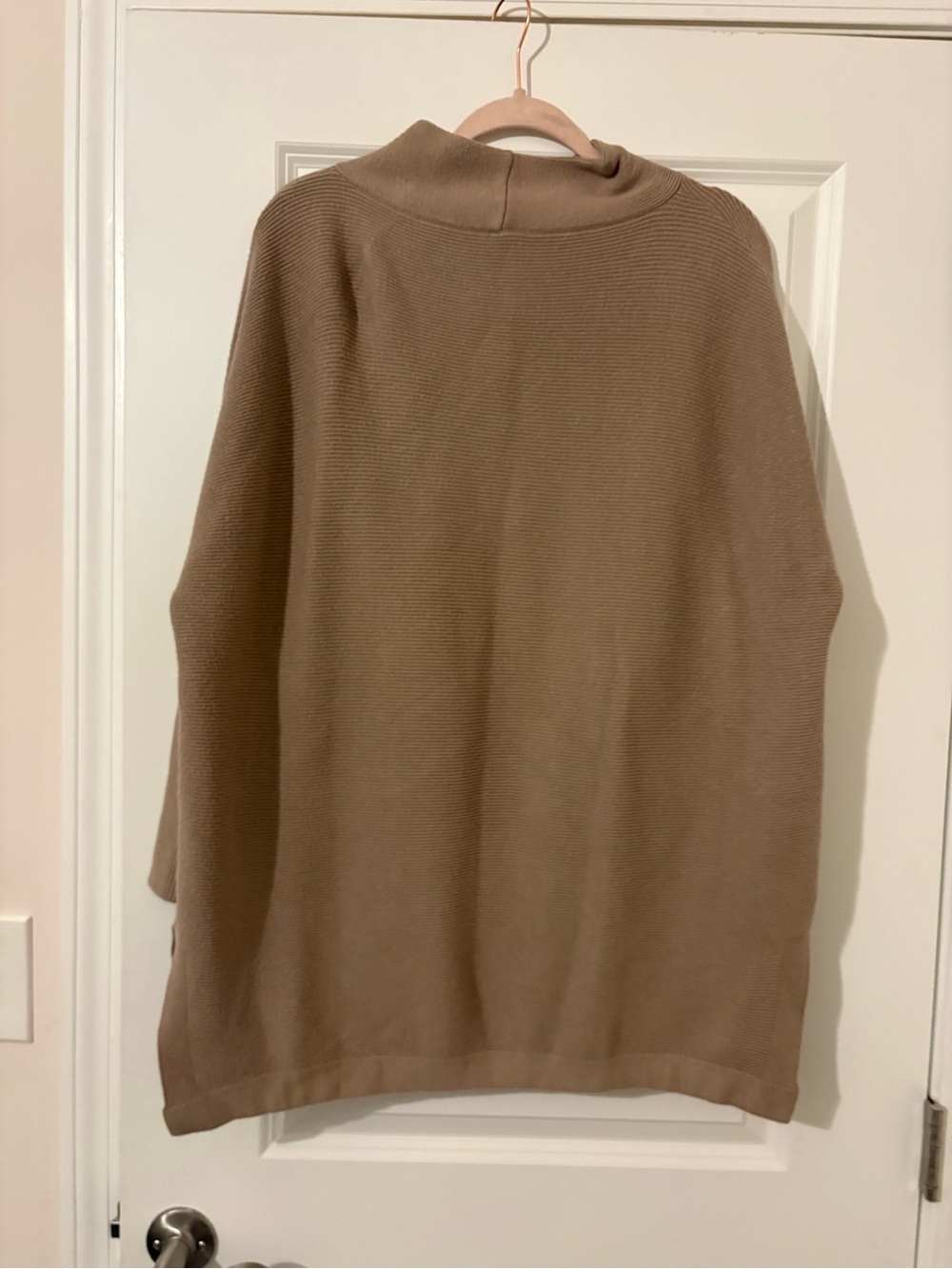 Women's Taupe Cowl Neck Sweater